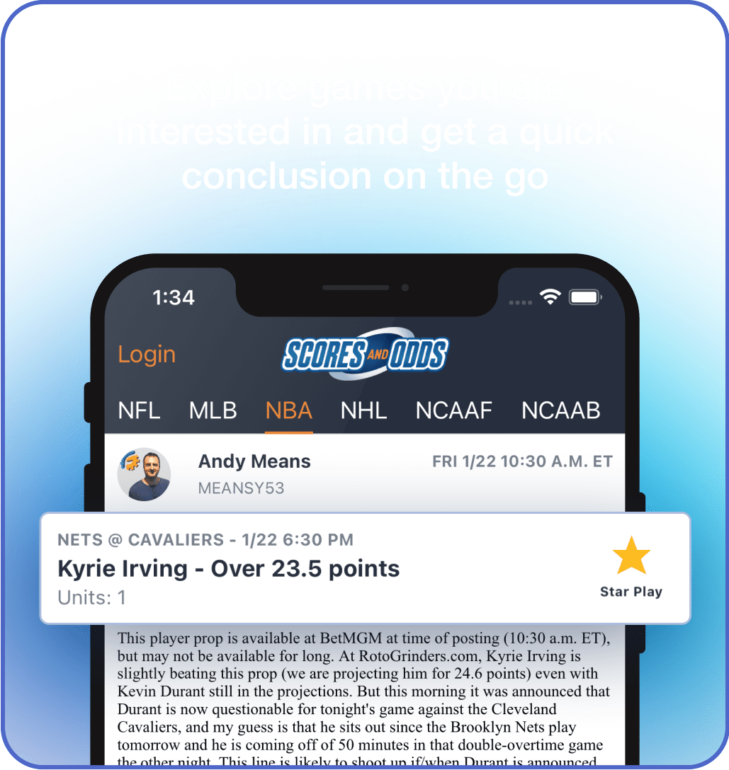 Scores and odds deals nfl